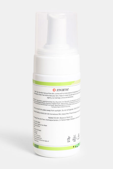 Zivame Brightening Foaming Face Wash - Green Tea 100 ml — image 2